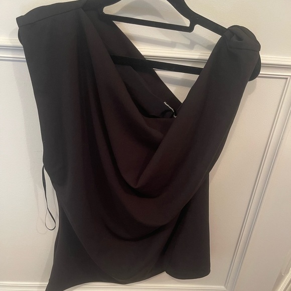 Abercrombie Black Draped Blouse - Black - Size XL - Picture 2 of 4